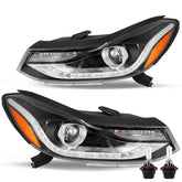 VehicleAid Headlights For 2017-2022 Chevy Trax With LED DRL Halogen Model